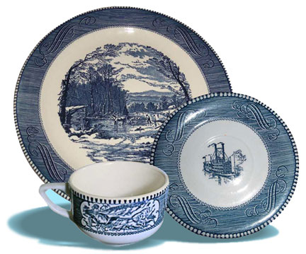 currier and ives dinner plates