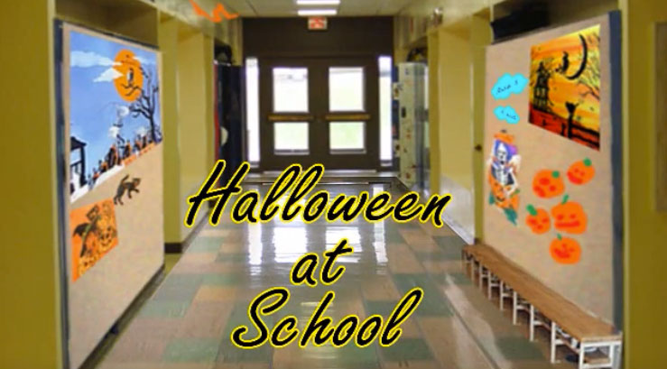 halloween hallway at school