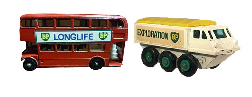 matchbox bus and bp truck