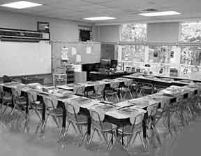 school classroom of the 60's