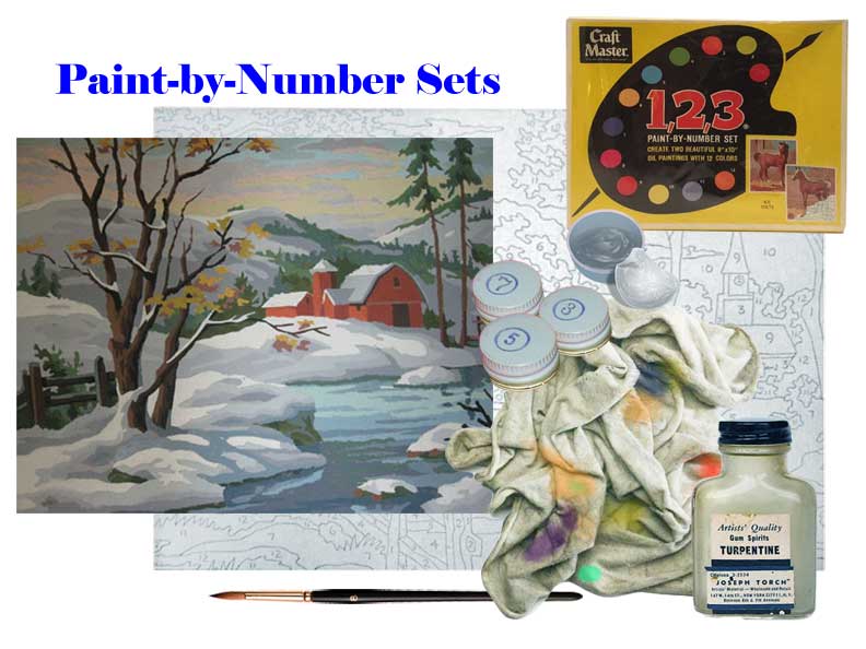 60's paint by number sets