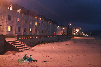 beach at night